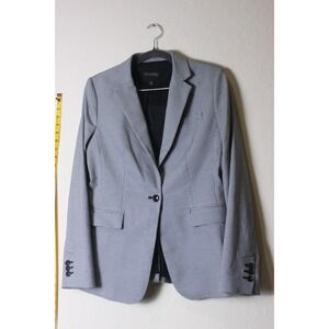 Banana Republic Long and‎ Lean Houndstooth Blazer Career Jacket Business Size 6
